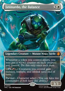 Leonardo, the Balance (Borderless) (TMC-001) [Commander: Teenage Mutant Ninja Turtles] Foil