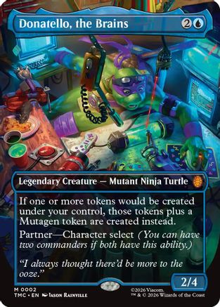 Donatello, the Brains (Borderless) (TMC-002) [Commander: Teenage Mutant Ninja Turtles] Foil