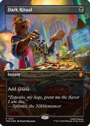 Dark Ritual (Borderless) (TMC-131) [Commander: Teenage Mutant Ninja Turtles] Foil