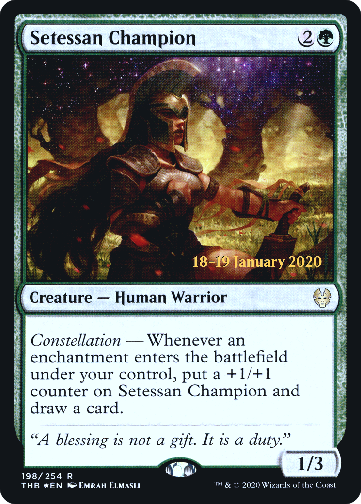 Setessan Champion (PRE-198S) [Theros Beyond Death Promos] Foil