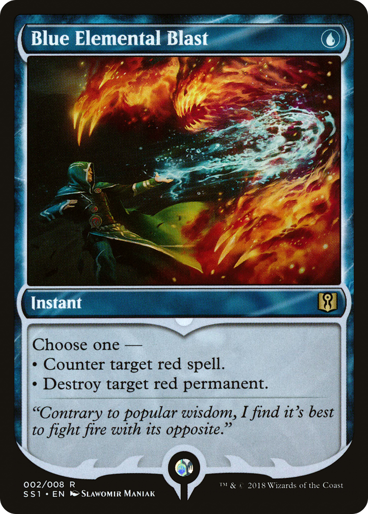 Blue Elemental Blast (SS1-002) [Signature Spellbook: Jace] Foil