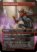 Faithless Looting (CMM-642) [Commander Masters] (Borderless) Foil