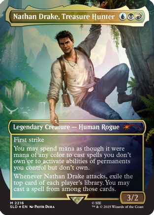 Nathan Drake, Treasure Hunter (Rainbow Foil) (SLD-2216) [Secret Lair Drop Series] Foil