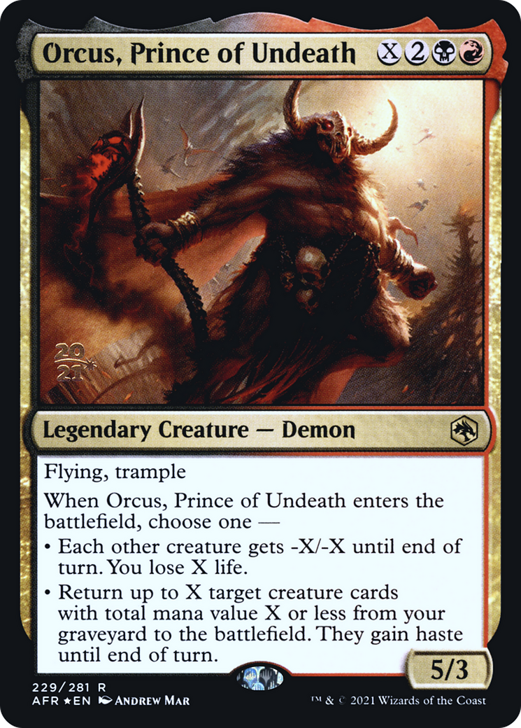 Orcus, Prince of Undeath (PRE-229S) [Adventures in the Forgotten Realms Promos] Foil