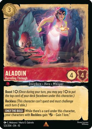 Aladdin - Barreling Through (123/204) - Whispers in the Well Cold Foil