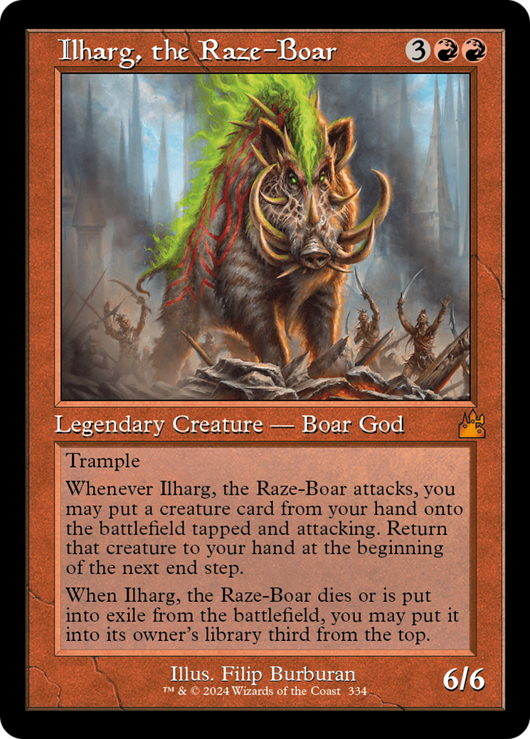 Ilharg, the Raze-Boar (RVR-334) [Ravnica Remastered] Foil