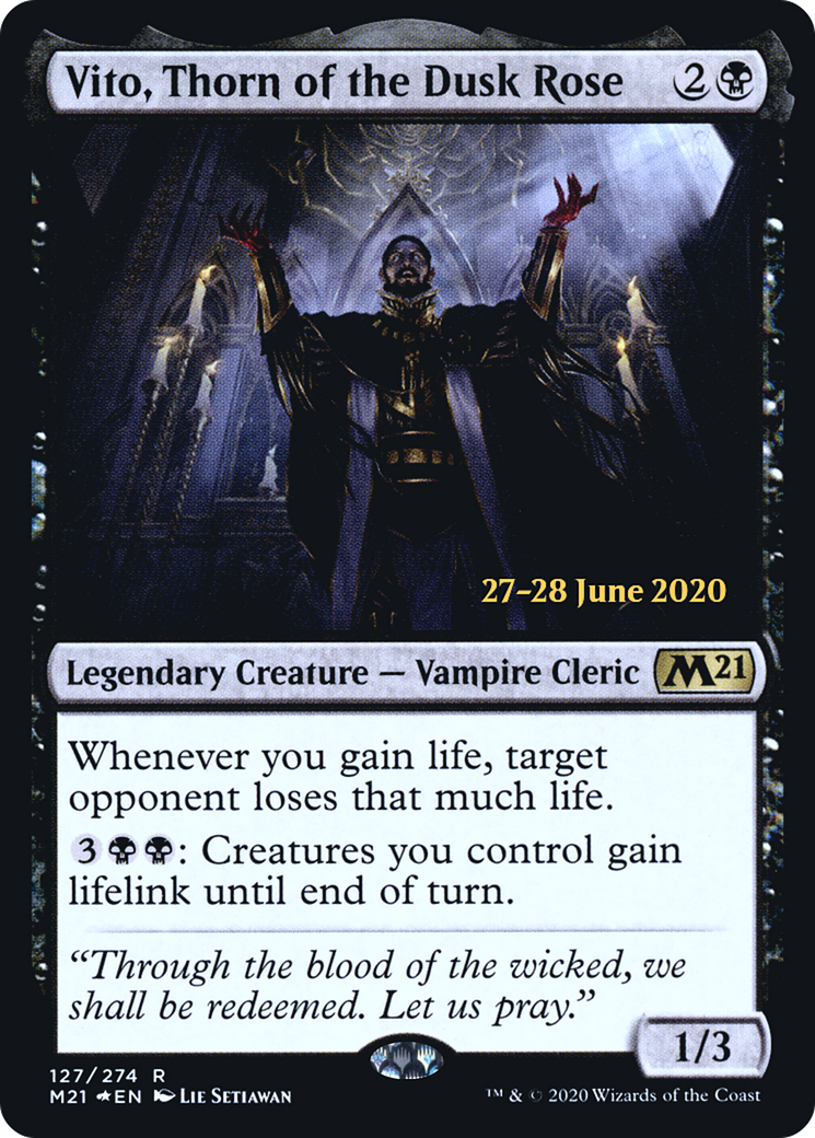 Vito, Thorn of the Dusk Rose (PRE-127S) [Core Set 2021 Promos] Foil