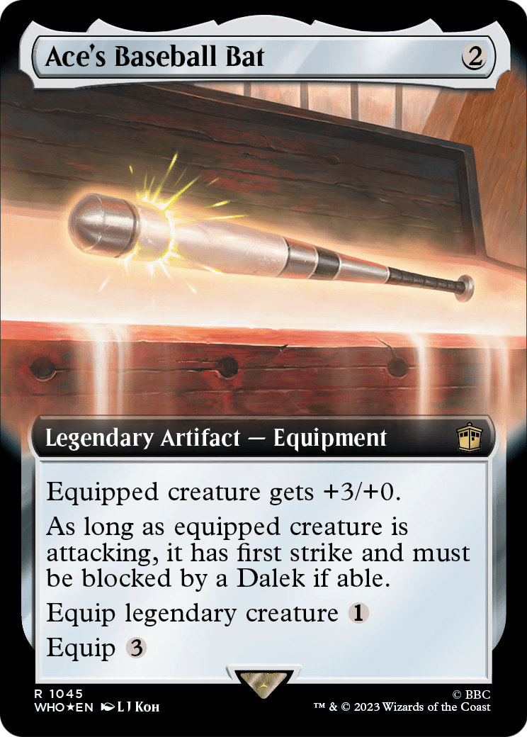 Ace's Baseball Bat (Extended Art) (Surge Foil) (WHO-1045) [Doctor Who] Foil