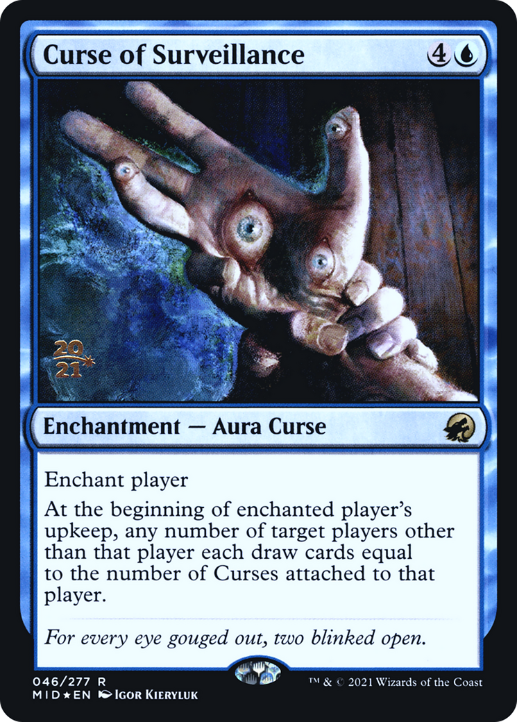 Curse of Surveillance (PRE-46S) [Innistrad: Midnight Hunt Promos] Foil