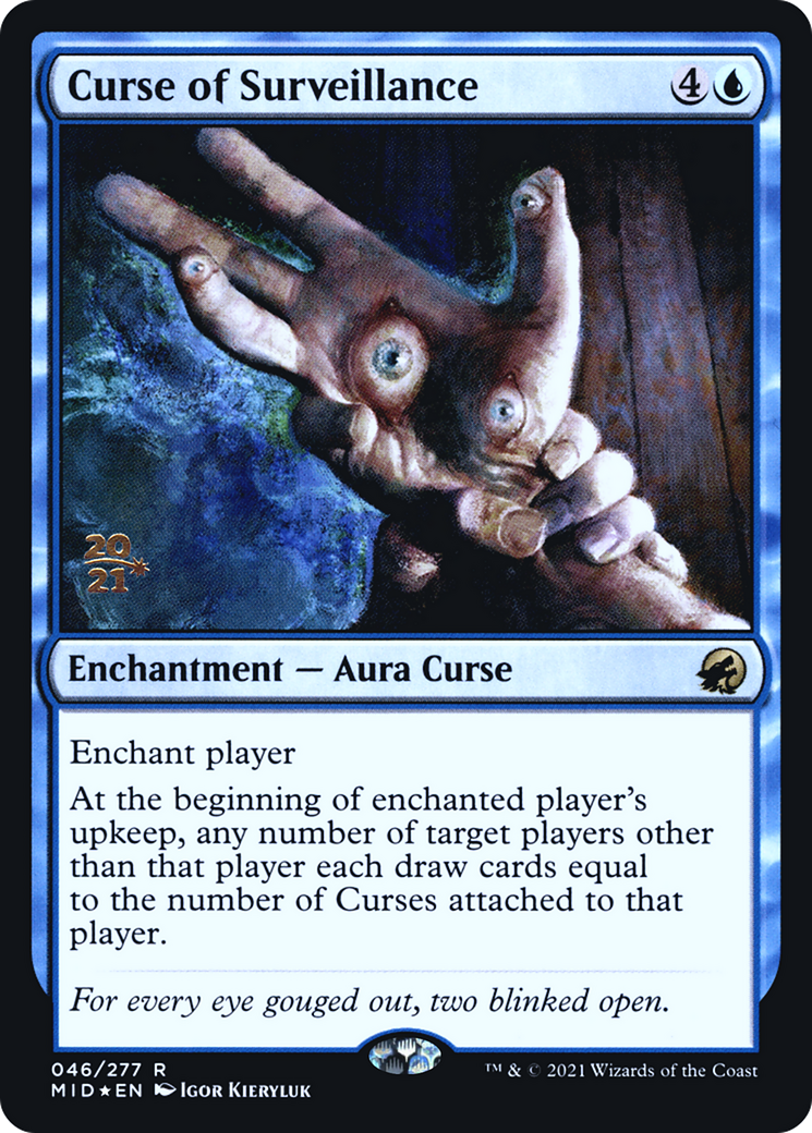 Curse of Surveillance (PRE-46S) [Innistrad: Midnight Hunt Promos] Foil