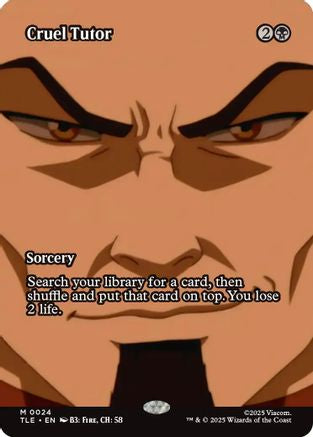 Cruel Tutor (Borderless) (TLE-024) [Avatar: The Last Airbender: Eternal-Legal] Foil