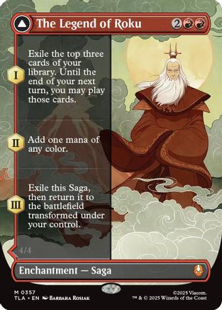 The Legend of Roku (Borderless) (TLA-357) [Avatar: The Last Airbender] Foil