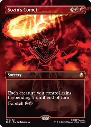 Sozin's Comet (0332) (Borderless) (TLA-332) [Avatar: The Last Airbender] Foil