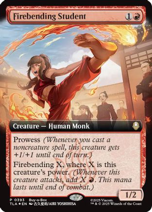 Firebending Student (Extended Art) (BABP-393) [Buy-A-Box Promos] Foil