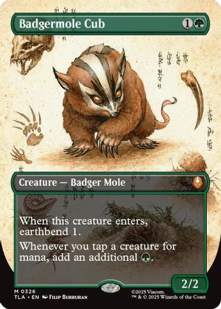 Badgermole Cub (Borderless) (TLA-326) [Avatar: The Last Airbender]