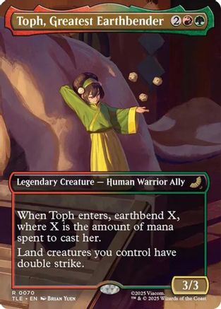 Toph, Greatest Earthbender (Borderless) (TLE-070) [Avatar: The Last Airbender: Eternal-Legal]