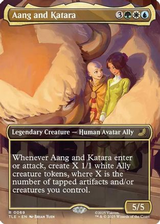 Aang and Katara (Borderless) (TLE-069) [Avatar: The Last Airbender: Eternal-Legal] Foil