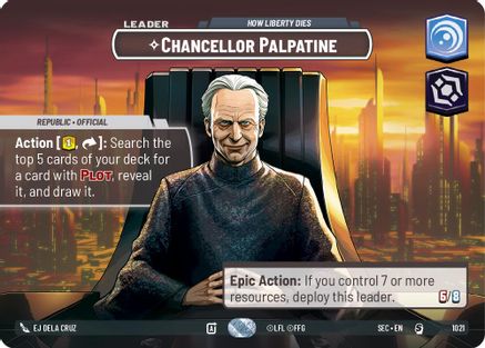 Chancellor Palpatine - How Liberty Dies (Showcase) (1021) [Secrets of Power] Foil