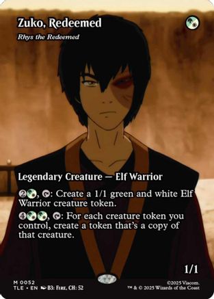 Zuko, Redeemed - Rhys the Redeemed (Borderless) (TLE-052) [Avatar: The Last Airbender: Eternal-Legal] Foil
