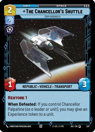 The Chancellor's Shuttle - Grim Harbinger (Foil) (537) [Secrets of Power] Foil