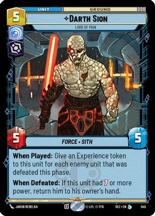 Darth Sion - Lord of Pain (Foil) (545) [Secrets of Power] Foil