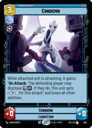 Condemn (Foil) (548) [Secrets of Power] Foil
