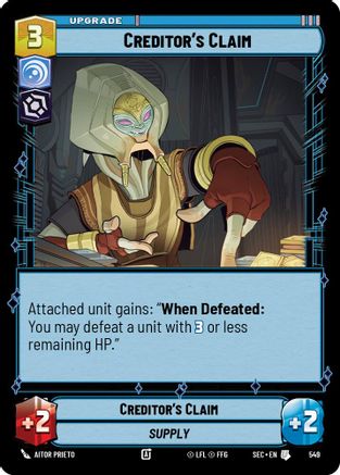 Creditor's Claim (Foil) (549) [Secrets of Power] Foil