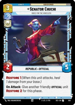 Senator Chuchi - Voice for the Voiceless (Foil) (555) [Secrets of Power] Foil