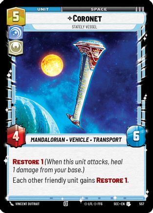 Coronet - Stately Vessel (Foil) (557) [Secrets of Power] Foil