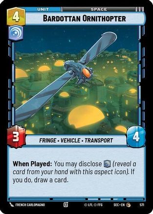 Bardottan Ornithopter (Foil) (572) [Secrets of Power] Foil