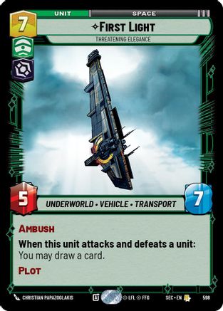 First Light - Threatening Elegance (Foil) (598) [Secrets of Power] Foil