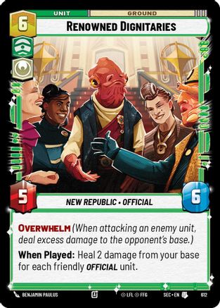 Renowned Dignitaries (Foil) (612) [Secrets of Power] Foil