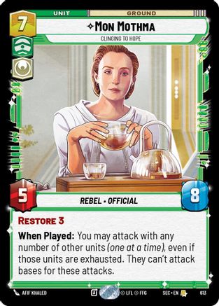 Mon Mothma - Clinging to Hope (Foil) (613) [Secrets of Power] Foil