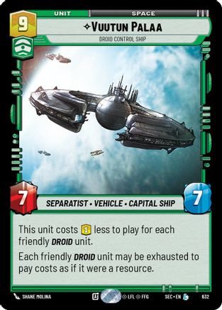 Vuutun Palaa - Droid Control Ship (Foil) (632) [Secrets of Power] Foil