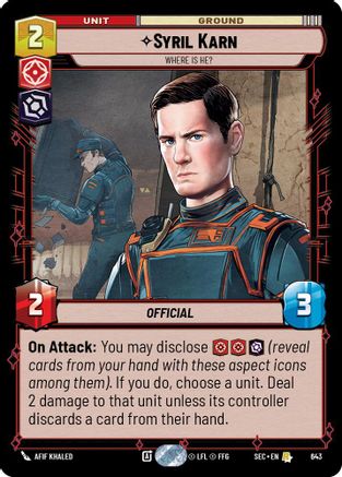 Syril Karn - Where Is He? (Foil) (643) [Secrets of Power] Foil