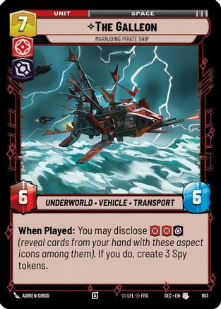 The Galleon - Marauding Pirate Ship (Foil) (651) [Secrets of Power] Foil