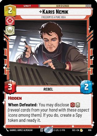 Karis Nemik - Freedom is a Pure Idea (Foil) (658) [Secrets of Power] Foil