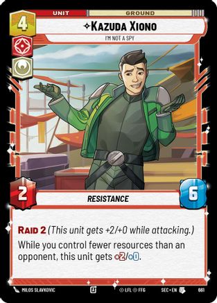 Kazuda Xiono - I'm Not A Spy (Foil) (661) [Secrets of Power] Foil