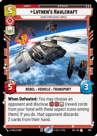 Luthen's Haulcraft - Countermeasures Armed (Foil) (663) [Secrets of Power] Foil
