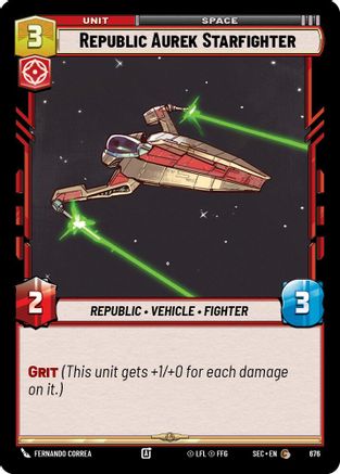 Republic Aurek Starfighter (Foil) (676) [Secrets of Power] Foil