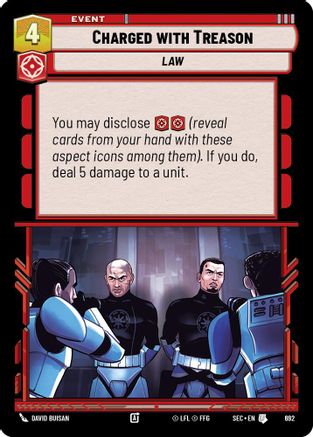 Charged with Treason (Foil) (692) [Secrets of Power] Foil