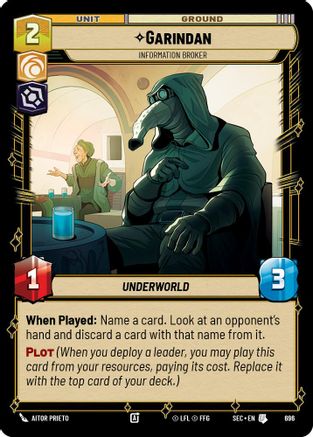 Garindan - Information Broker (Foil) (696) [Secrets of Power] Foil