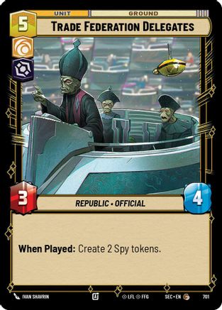 Trade Federation Delegates (Foil) (701) [Secrets of Power] Foil