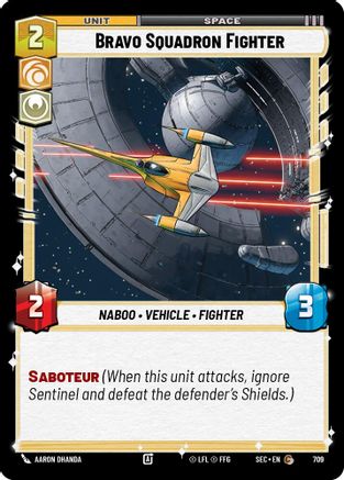 Bravo Squadron Fighter (Foil) (709) [Secrets of Power] Foil
