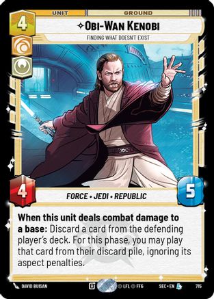 Obi-Wan Kenobi - Finding What Doesn't Exist (Foil) (715) [Secrets of Power] Foil