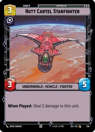 Hutt Cartel Starfighter (Foil) (750) [Secrets of Power] Foil
