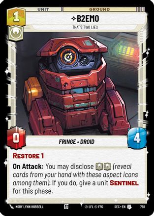 B2EMO - That's Two Lies (Foil) (758) [Secrets of Power] Foil