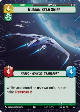 Nubian Star Skiff (Hyperspace) (380) [Secrets of Power]
