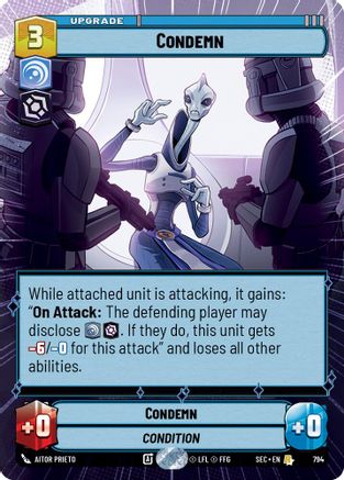 Condemn (Hyperspace Foil) (794) [Secrets of Power] Foil