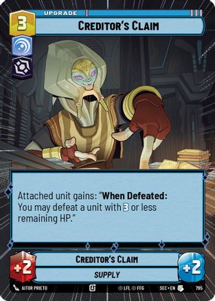 Creditor's Claim (Hyperspace Foil) (795) [Secrets of Power] Foil